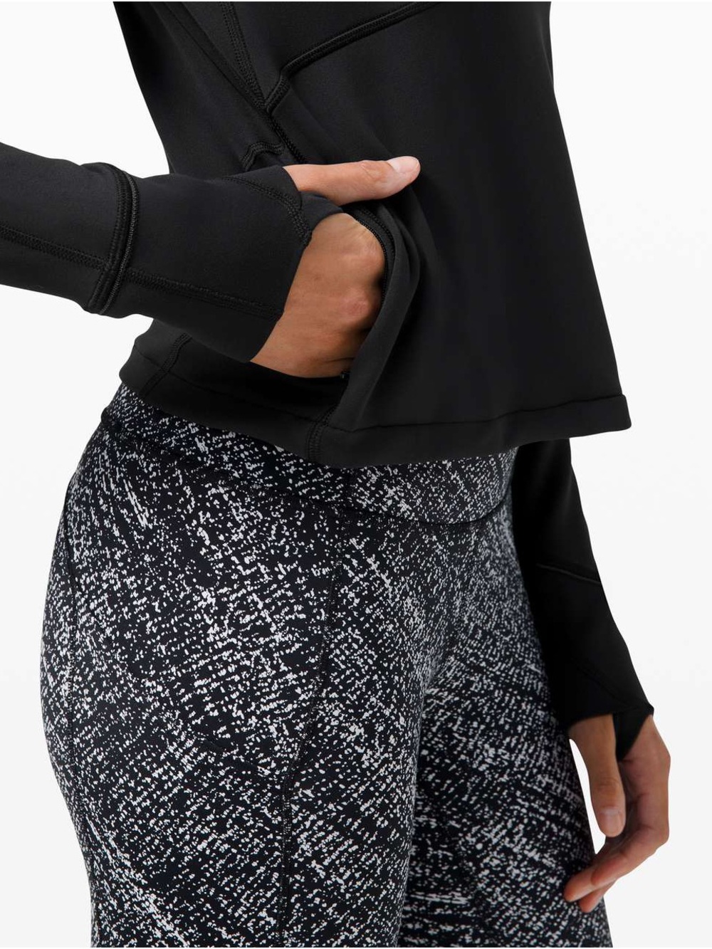 Lululemon Rulu Running Cropped 1/2 Zip - Picture 3 of 10